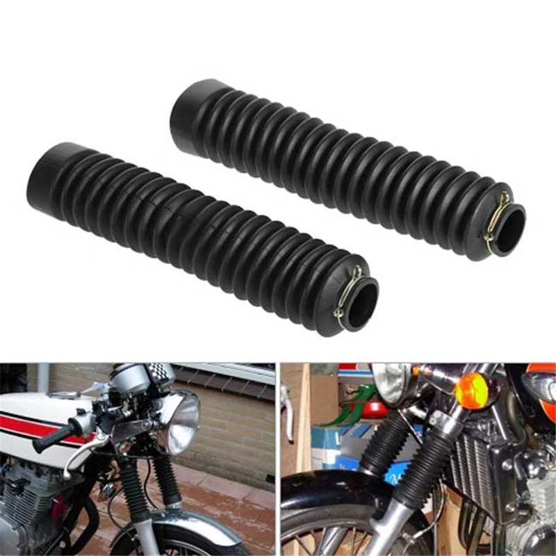 

2Pcs/set Motorcycle Front Fork Shock Absorber Dust Cover Universal Dust Proof Sleeve Protector Damping Rubber Car Styling