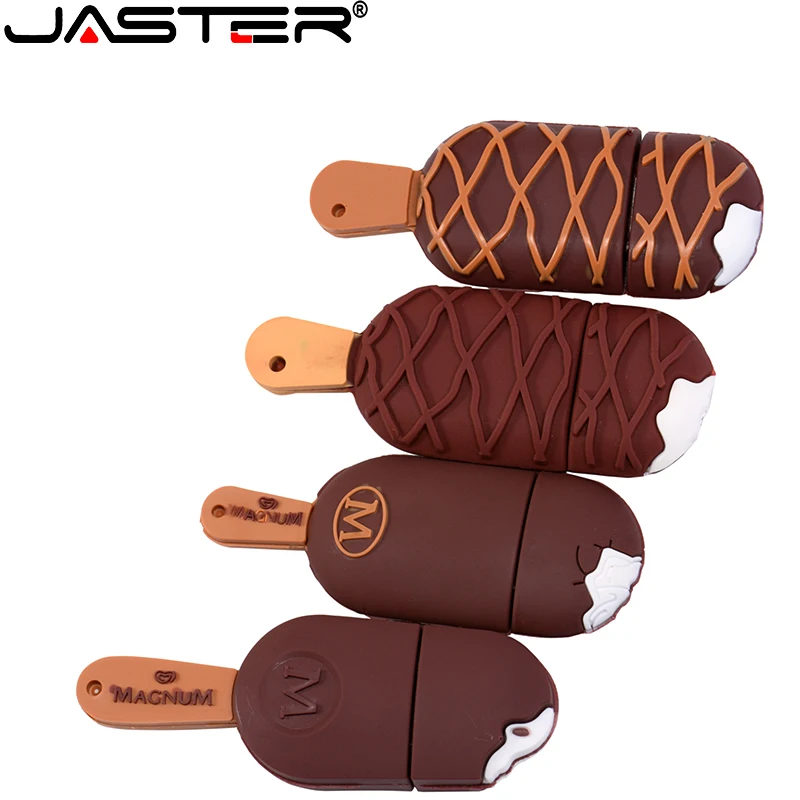 JASTER Ice Cream USB Flash Drives 64GB Chocolate Pen Drive 32GB Creative Gift for Children Memory Stick 16GB Biscuit Pendrive 8G images - 6