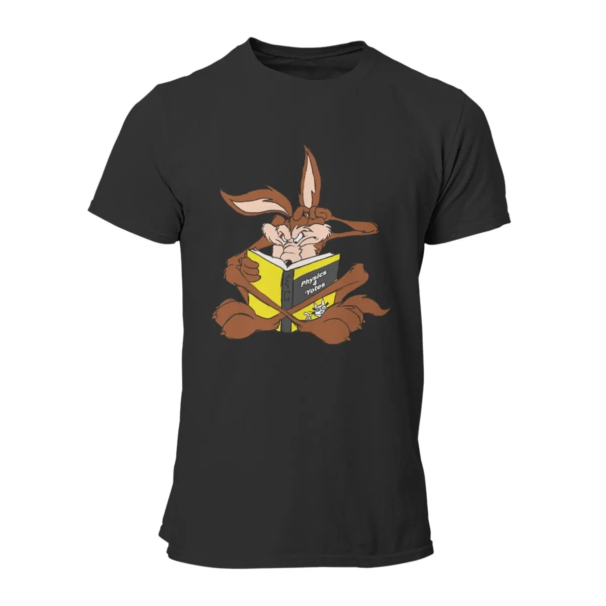 

Vintage Coyote Super Genius In Physics T-Shirts for Men 100% Cotton T Shirts Cartoons Short Sleeve Tee Shirt Graphic Clothes