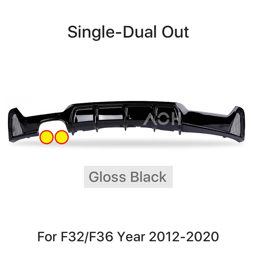 

M эффективный диффузор для заднего бампера из углеродного волокна для BMW 4 серии F32 F33 F36 2014-2020 глянцевый черный M Sport M Tech диффузор