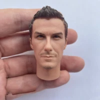 16 male soldier u k football superstar beckham head carving sculpture model accessories fit 12 inch action figures in stock