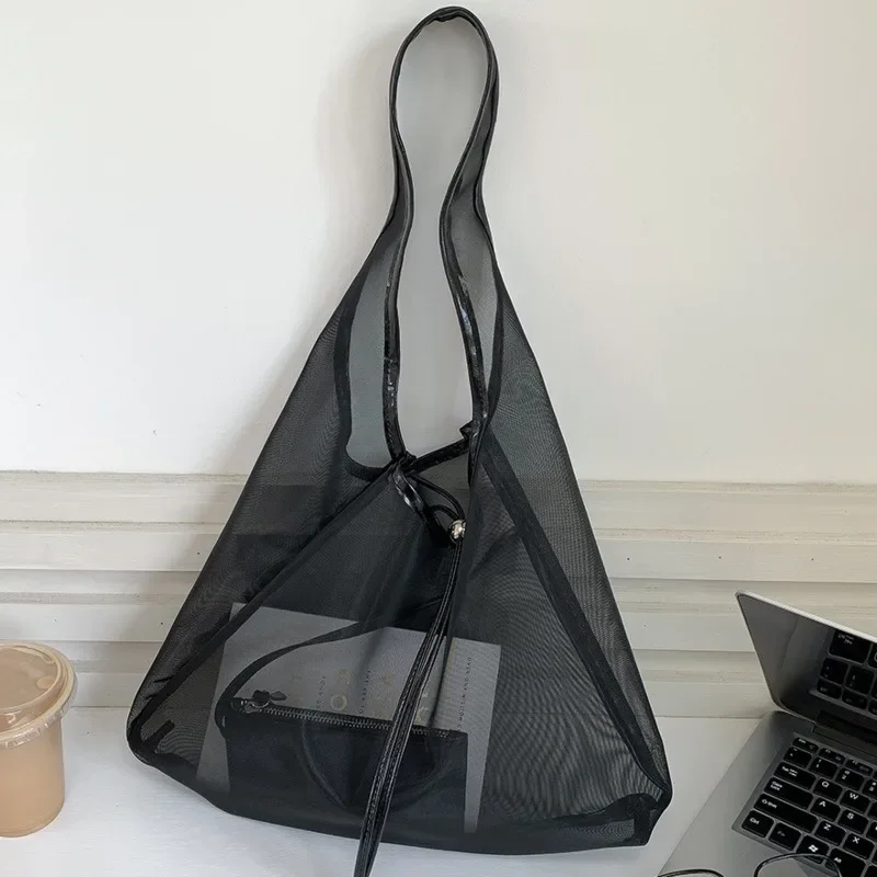 Сетчатая ажурная сумка Bolsos Mujer новинка 2023 года сумка-хобо портативная легкая Femme