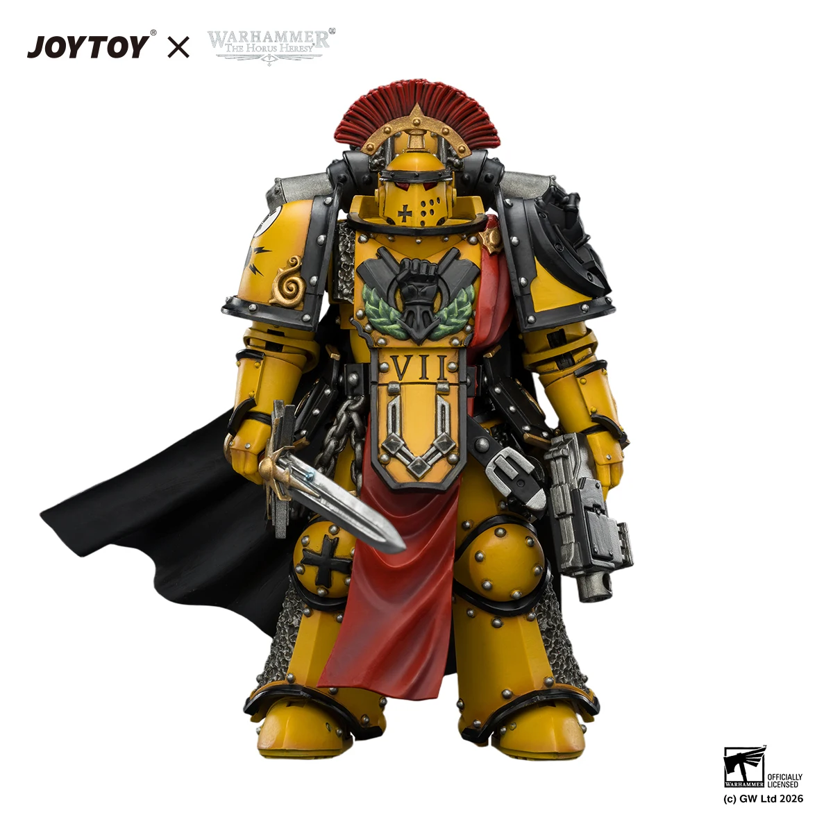 Фото Фигурка JOYTOY Warhammer 40K 1/18: Праептор Легиона Имперских Кулаков в броне Mk III, модель игрушки №2