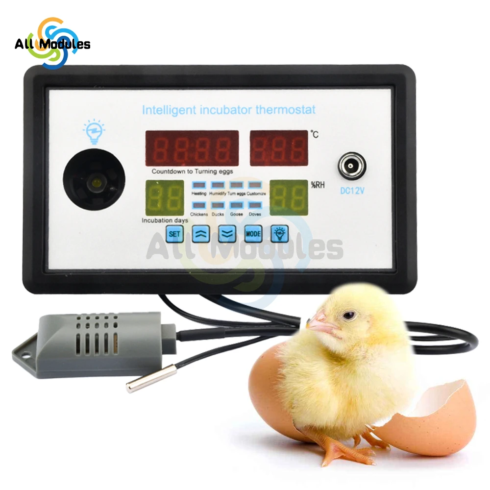 

W9002 W9005 инкубатор-контроллер для яиц, многофункциональный автоматический инкубатор, умная деталь/постоянный ток 12 В