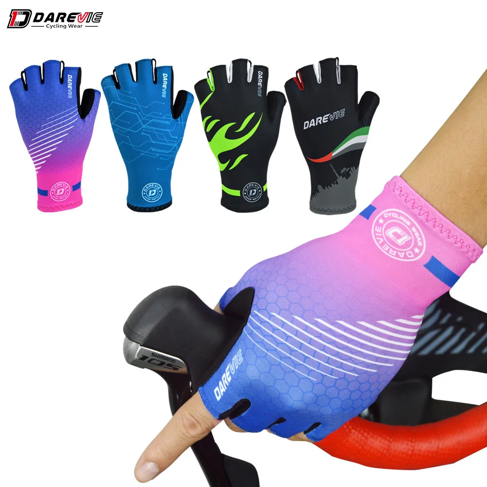 

Riding Half Finger Gloves Short Finger Road Mountain Bike Breathable Shock Absorption Motorcycle Accessories High Elasticity