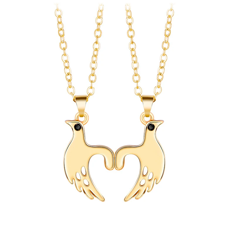 

Lovecryst 2 шт./компл. ожерелье с вышивкой в виде птиц для мужчин и женщин, для мужчин, для влюбленных, подарок на день Святого Валентина