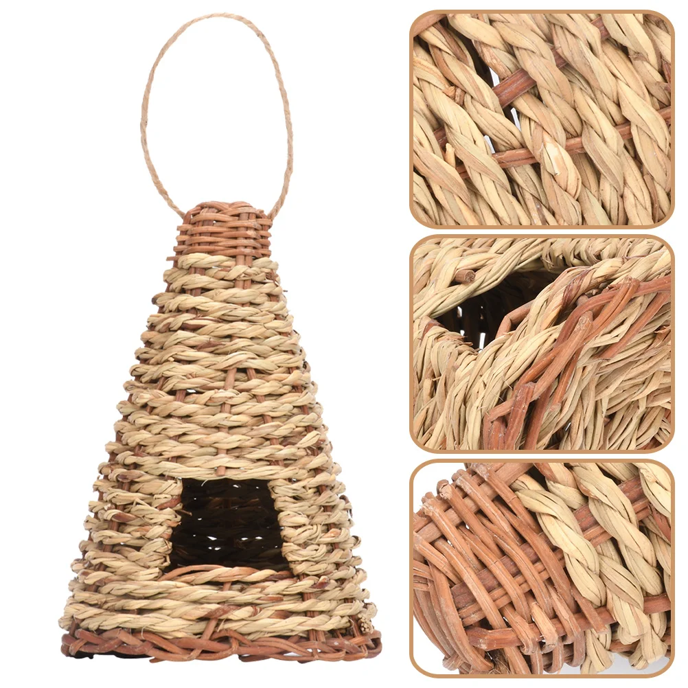 

Тканое Птичье гнездо, подвесной домик для птиц, ручное изготовление, птичий домик, травяное гнездо