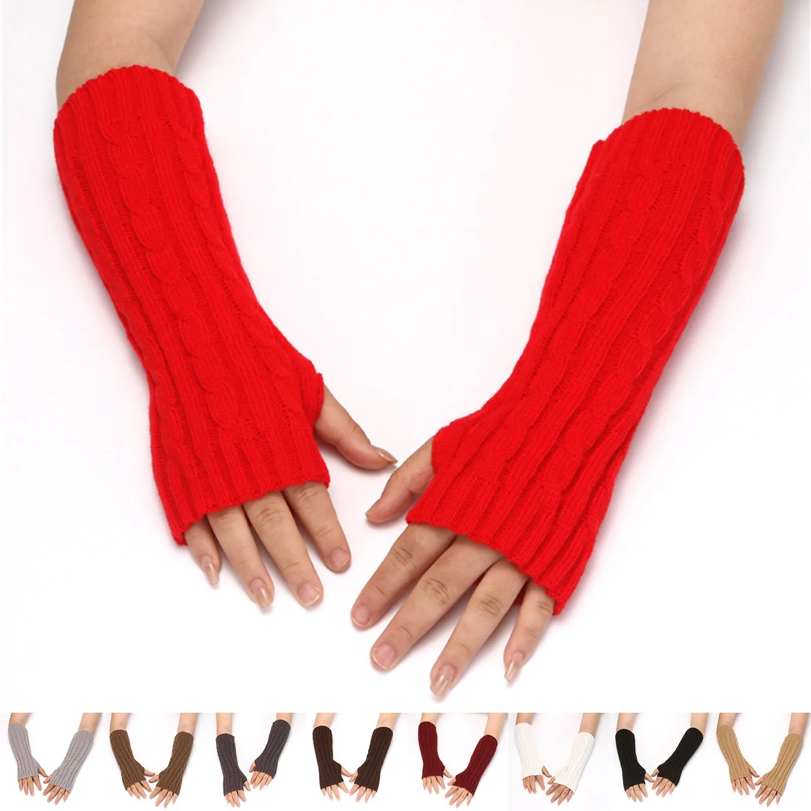 

Gloves Mitten Women Fashion Knitted h Twist Windproof Warm Thickened Fingered Gloves