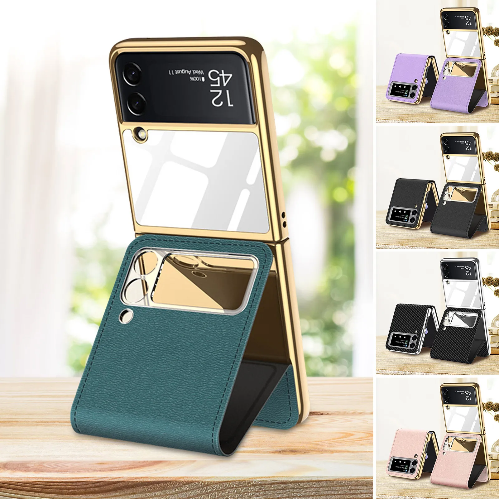 

For Samsung Z-Flip 3 Phone Case Shockproof Smartphone Protector Hard PC Shell Non-Slip Anti-Scratch Slim Case for Z-flip 3