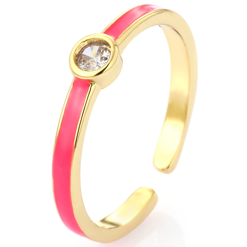 Эмалированные тонкие кольца для женщин богемные красочные в стиле бохо мужские