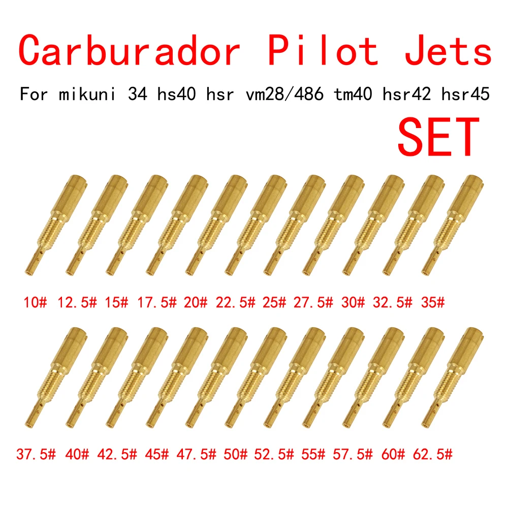 11 шт./8/7 #10-62,5 карбюратор моторного цикла, набор медленных/пилотных струй для детской насадки HS40/HSR42/HSR45/HS/HSR vm28/486 1994-1965