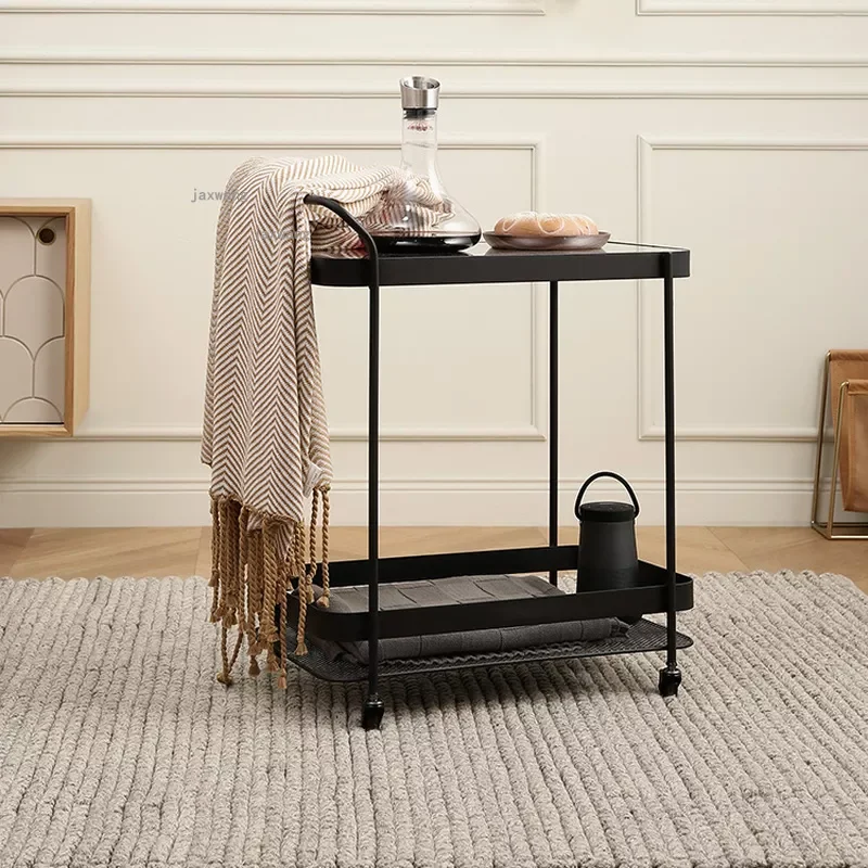 

Nordic Kitchen Hotel Trolley Restaurant Household Furniture Storage Rack Simple Small Apartment Sideboard Dining Room Villa Cart