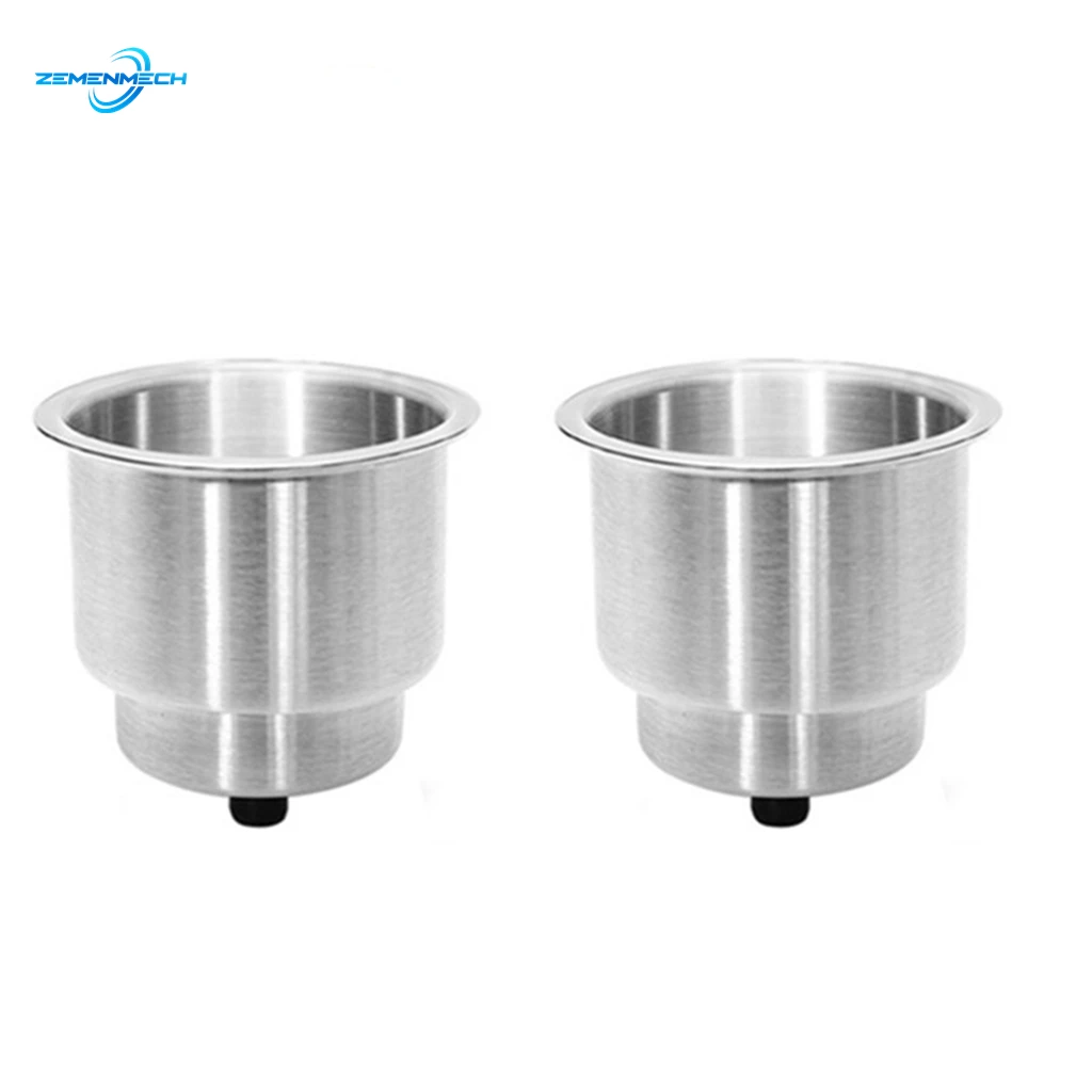 

2PC Boat Accessories Cup Drink Holder Can Bottle Holder Stand Mount Support Car Marine Boat Truck RV Fishing Box Stainless Steel