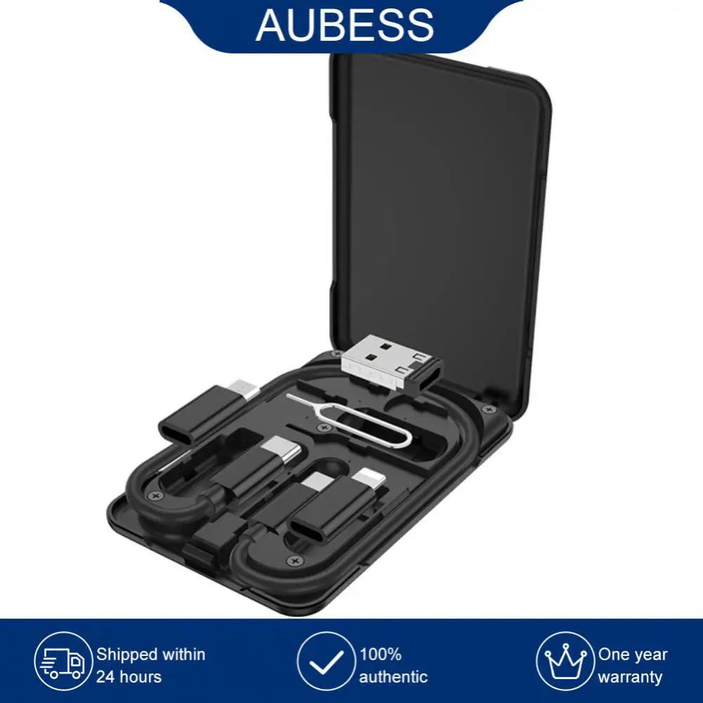 

Portable Charger U86 Storage Box Three In One Data Cable Adapter Multi Function New Charging Line Travel Bag Easy To Adapters