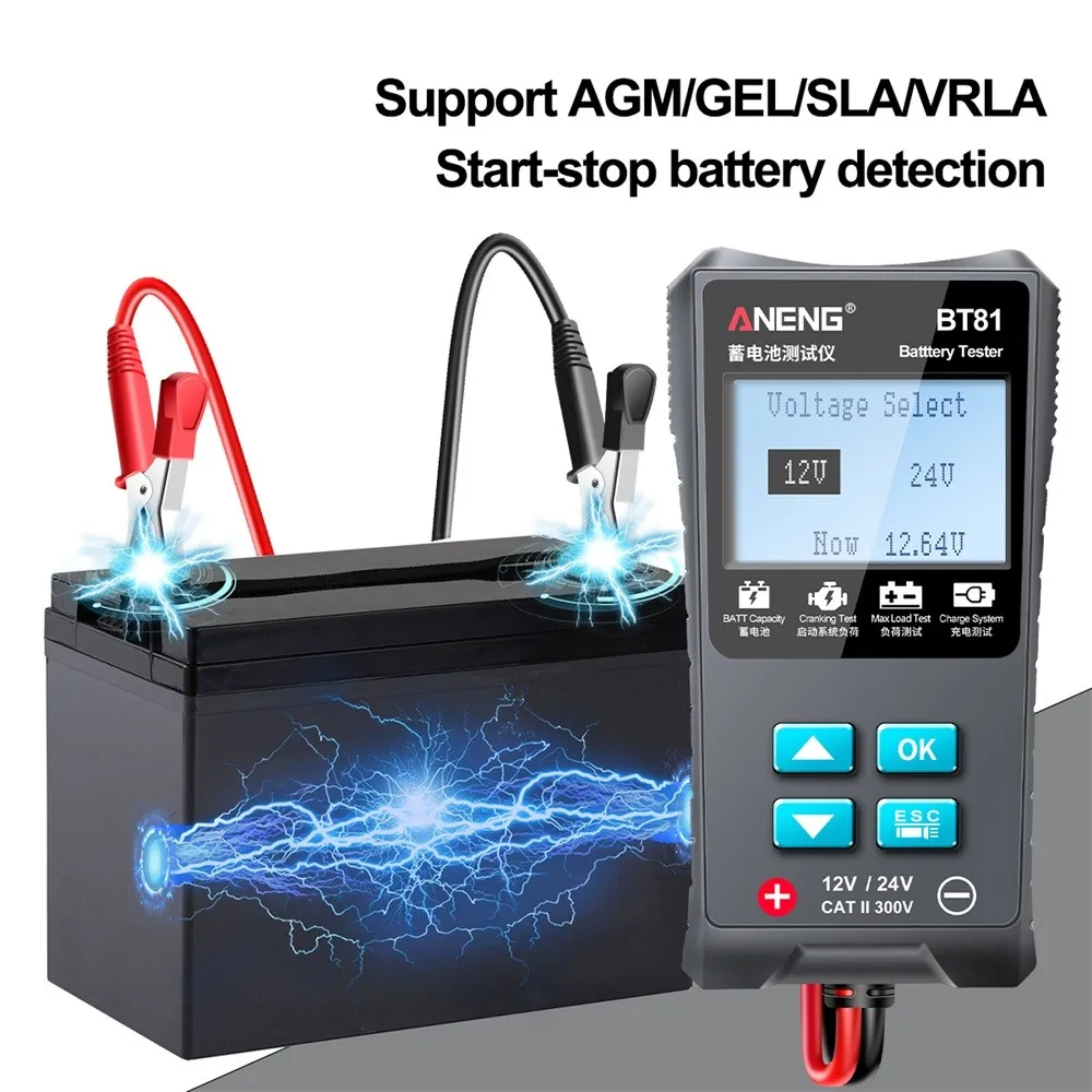 

BT81 Battery Tester 152.5*79.7*27.6mm Battery Capacity Tester Electrical