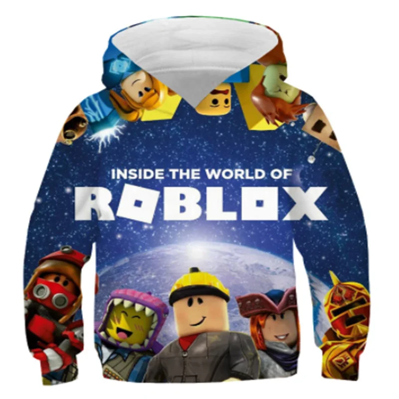 

Зимняя стильная толстовка Robloxing для мальчиков, модная толстовка с мультяшным 3D принтом, Повседневная Толстовка с длинным рукавом для мальчи...
