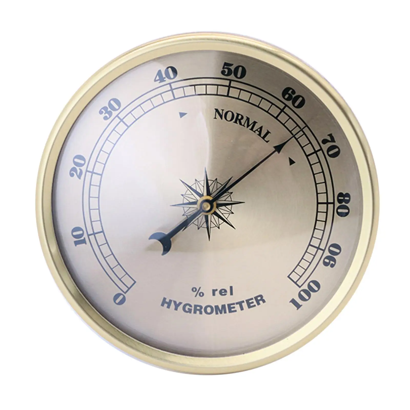 

Mini Metal Hygrometer Incubator Humidity Meter Humidity Monitor for Indoor Outdoor Household Humidors Cellar Fridge Closet