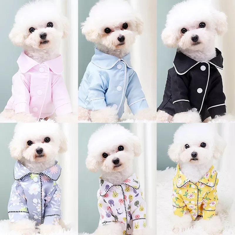 

2023NEW Dog Pajamas Winter Dog Jumpsuit Clothes Cat Puppy Shirt Sleepwear Pet Coat Clothing For Small Dogs French Bulldog Yorkie