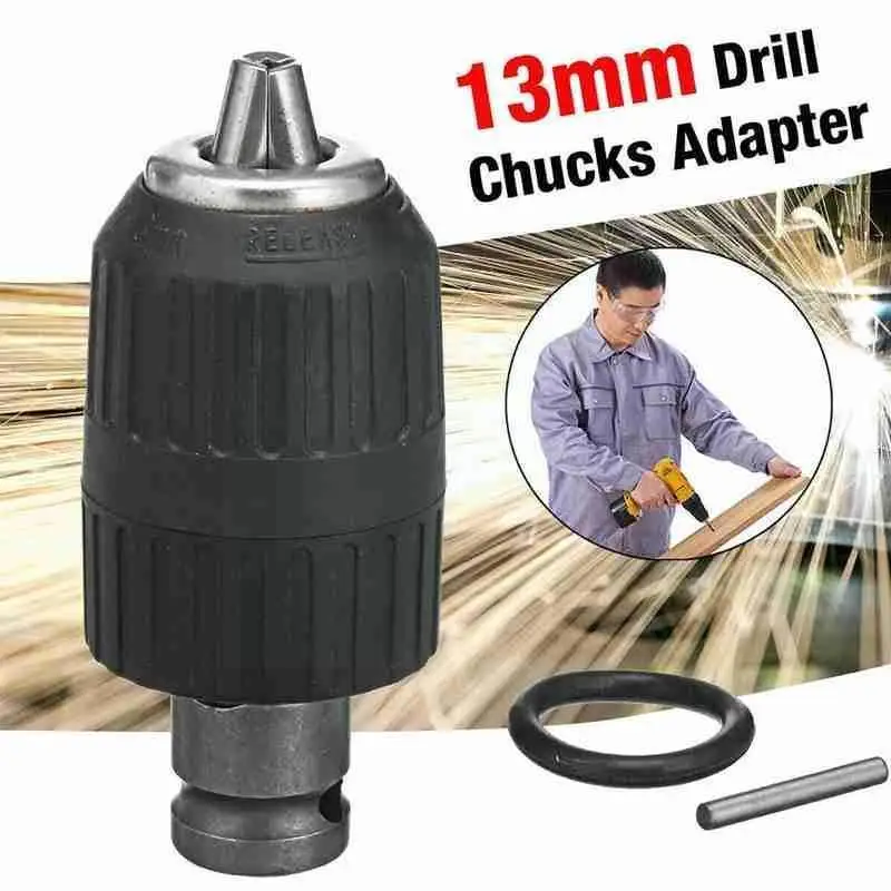 

1/2-20unf Precise Keyless Hand Tight Drill Chuck Electric Plastic Chuck Drill Chuck 12.7mm Lock 2-13mm Hand 0.8-10 Hole Q0m9