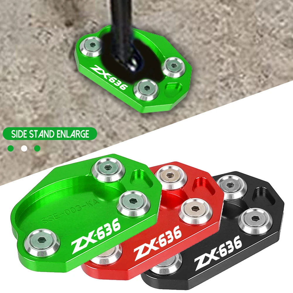 

FOR Kawasaki 2022 2023 ZX-636 2009-2018 2019 2020 2021 Motorcycle Kickstand Foot Pad Side Stand Enlarger Sled Sidestand ZX 636