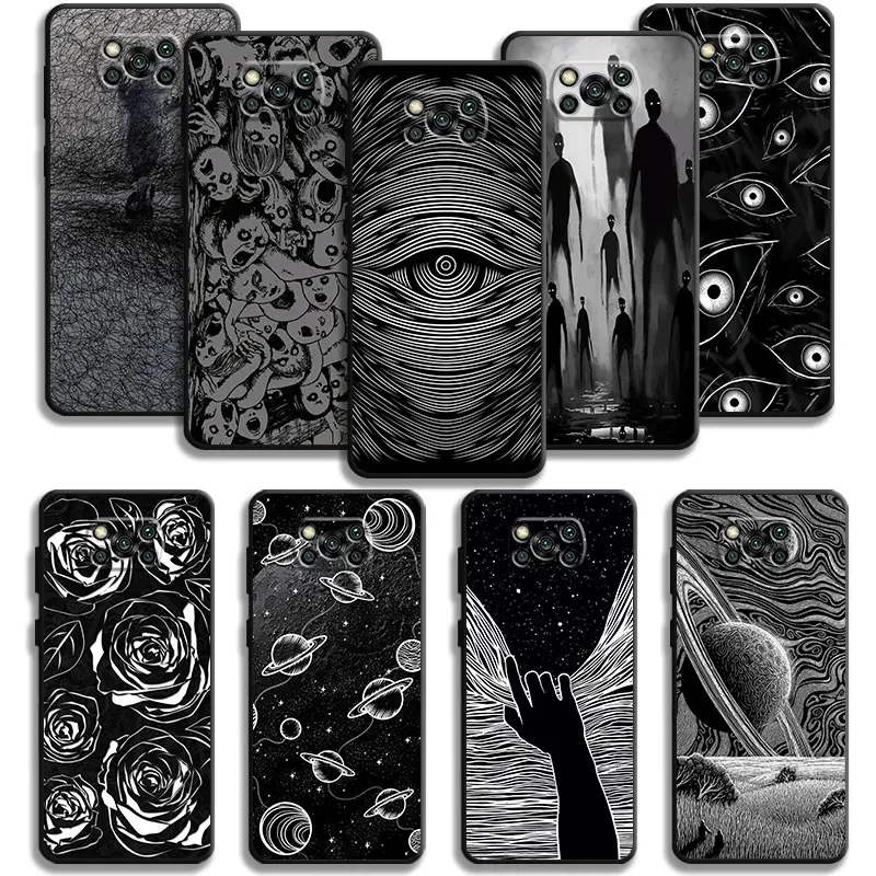 Черный страшный чехол с изображением монстрастных роз для Xiaomi POCO X3 NFC X4Pro M3 для Mi 12 11 10 10T 8 Note10 11Ultra 11T F1 Черный страшный чехол с изображением монстрастных роз для Xiaomi POCO X3 NFC X4Pro M3 для Mi 12 11 10 10T 8 Note10 11Ultra 11T F1