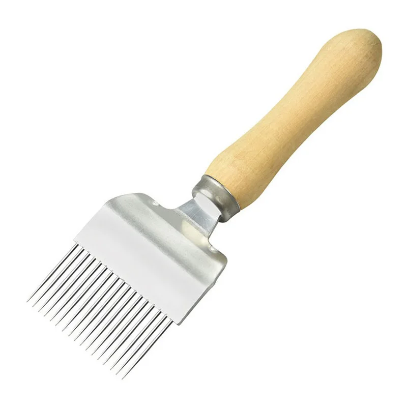 

1 Pc Bee Hive Uncapping Scraper Honey Honeycomb Bee Fork Wooden Handle Stainless Steel Honey Pin Needle Knife Beekeeping Equipme