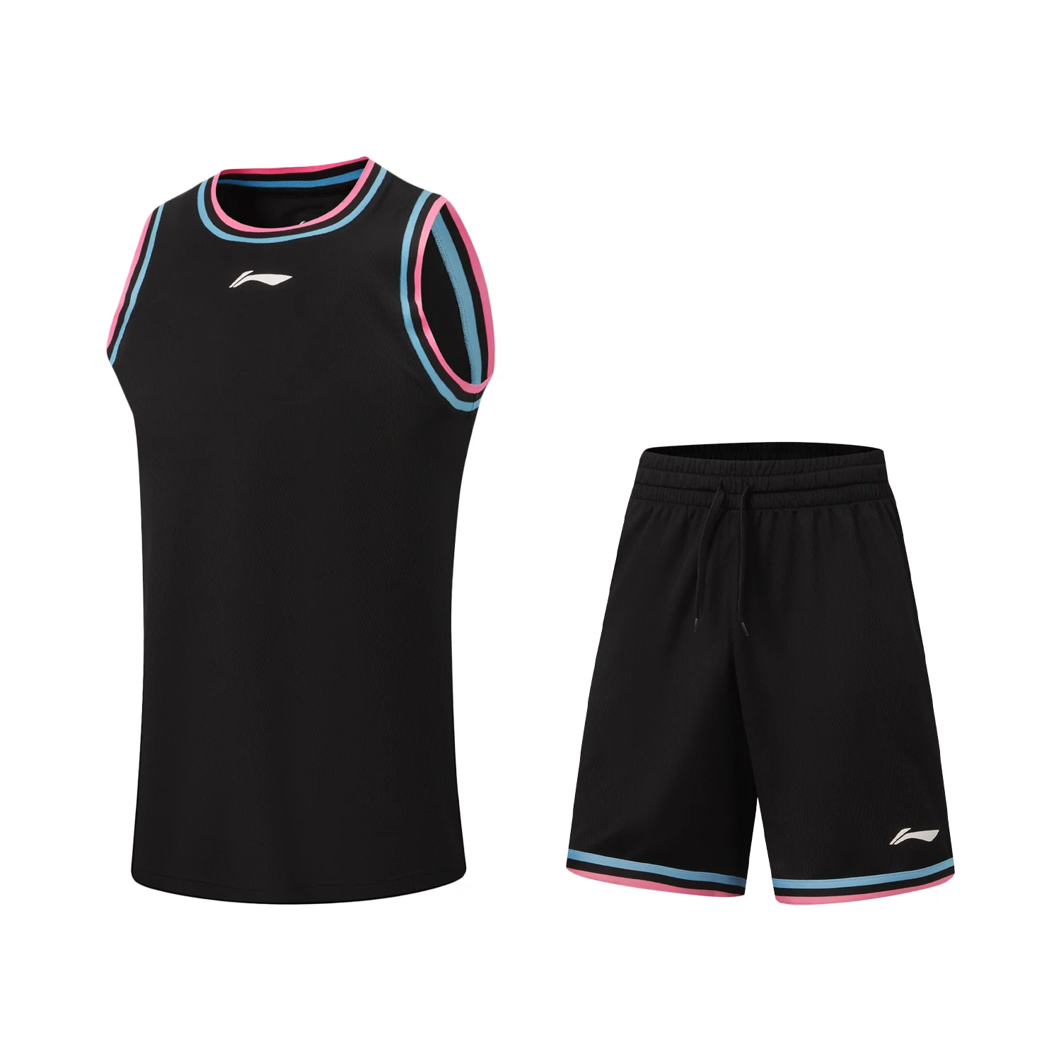 Мужской баскетбольный комплект Li-Ning для соревнований CBA: профессиональный спортивный комплект из дышащего полиэстера LN DRY (майка без рукавов и шорты) AATW005 (art.: 3920da2ebbbc8) - 3920da2ebbbc8