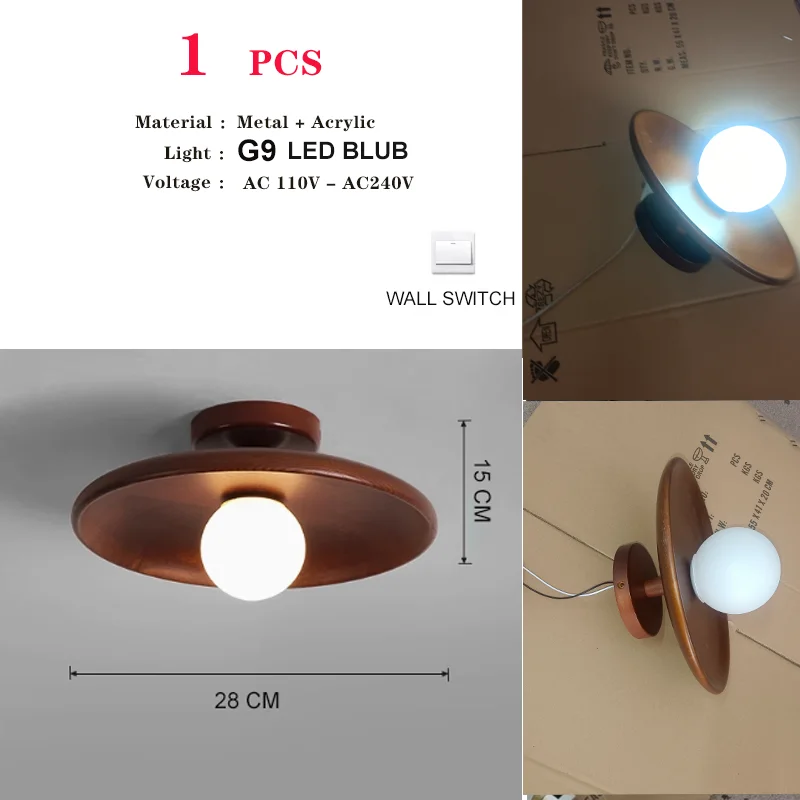 

Современный деревянный светодиодный потолочный светильник, подвесной светильник, подвесная потолочная люстра для коридора, балкона, спальни, входное освещение люстра потолочная люстра подвесная подвеска на шею