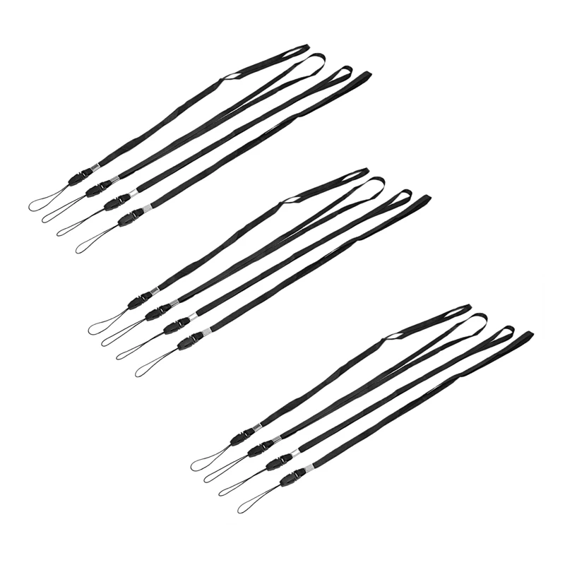 

Новый 30X черный ремешок на шею для идентификационных карт бирок телефонов камер MP3 держатель