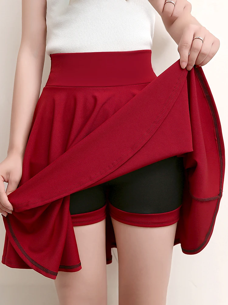 

Skirts Womens 2023 Summer Fashion School Korean Style Red Black Mini Aesthetic Pleated High Waist Skirt Female