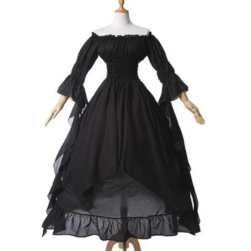 Средневековое платье для косплея искусственные платья женщин с длинным