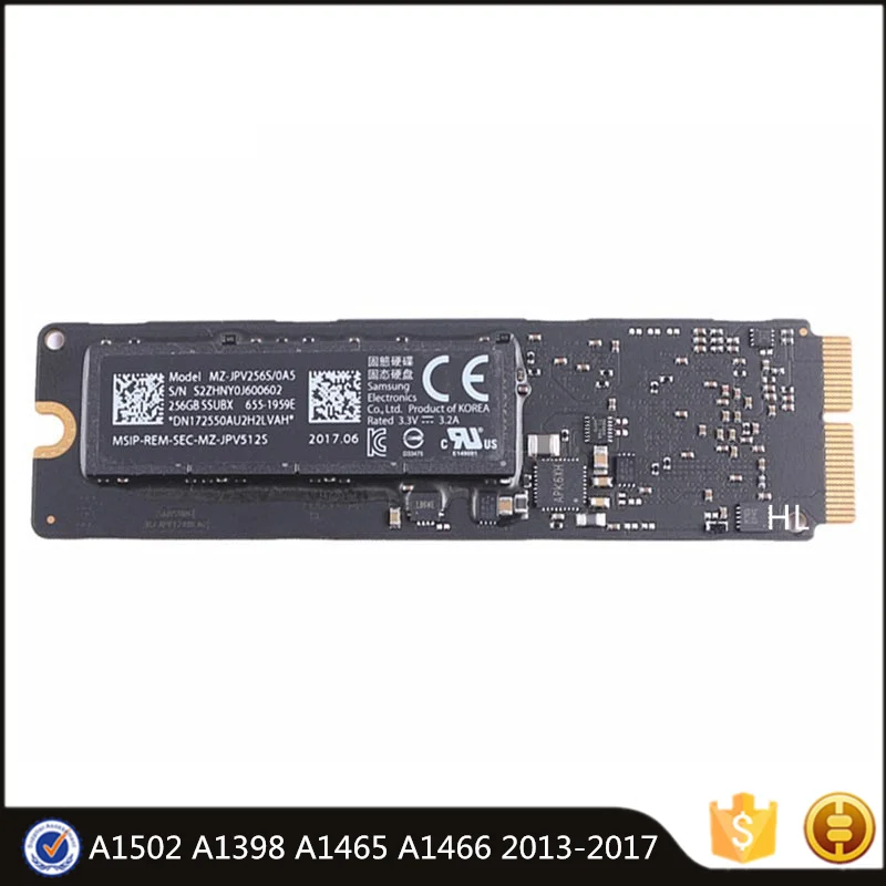 Vendita SSD Solid State Drive 2013-2017 per Macbook Pro Retina Air laptop A1502 A1398 A1466 A1465 128GB 256GB 512GB 1TB 128G 256G