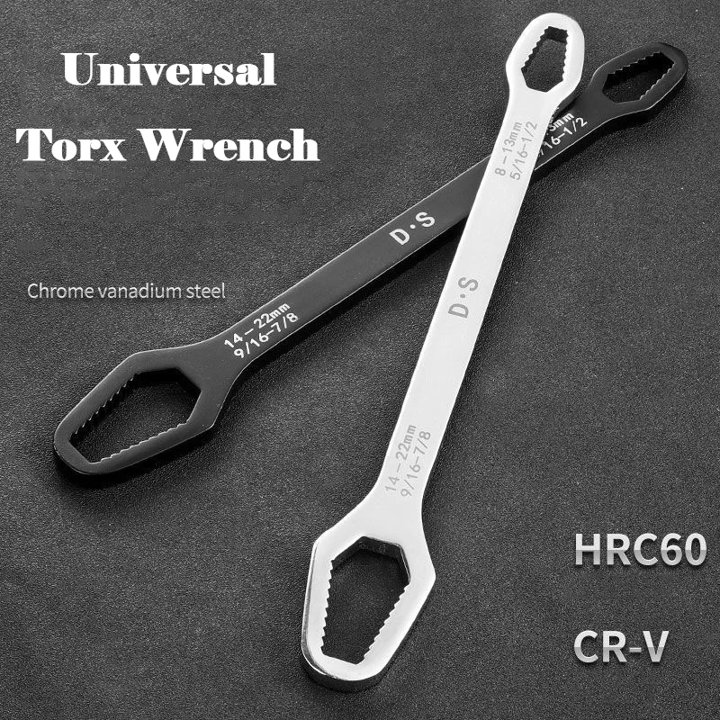 Универсальный ключ Torx 1 шт. Регулируемые очки 8-22 мм. Ратчетный гаечный ключ для ремонта велосипедов, мотоциклов и автомобилей на.