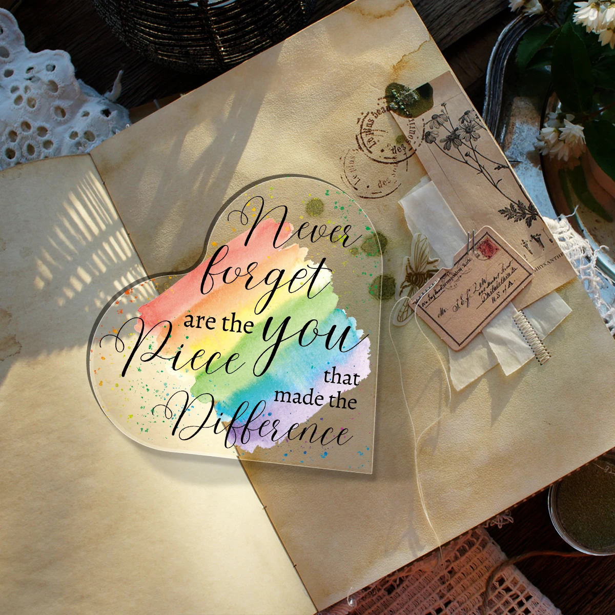 Стандартная табличка никогда не забывайте что вы сделали разницу спасибо