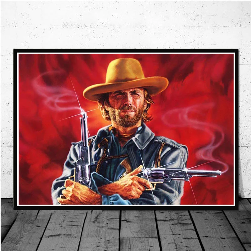 

Clint Eastwood a Fistful of Dollars Movie poster and print wall art canvas Pictures Painting decorations for home decor Obrazy