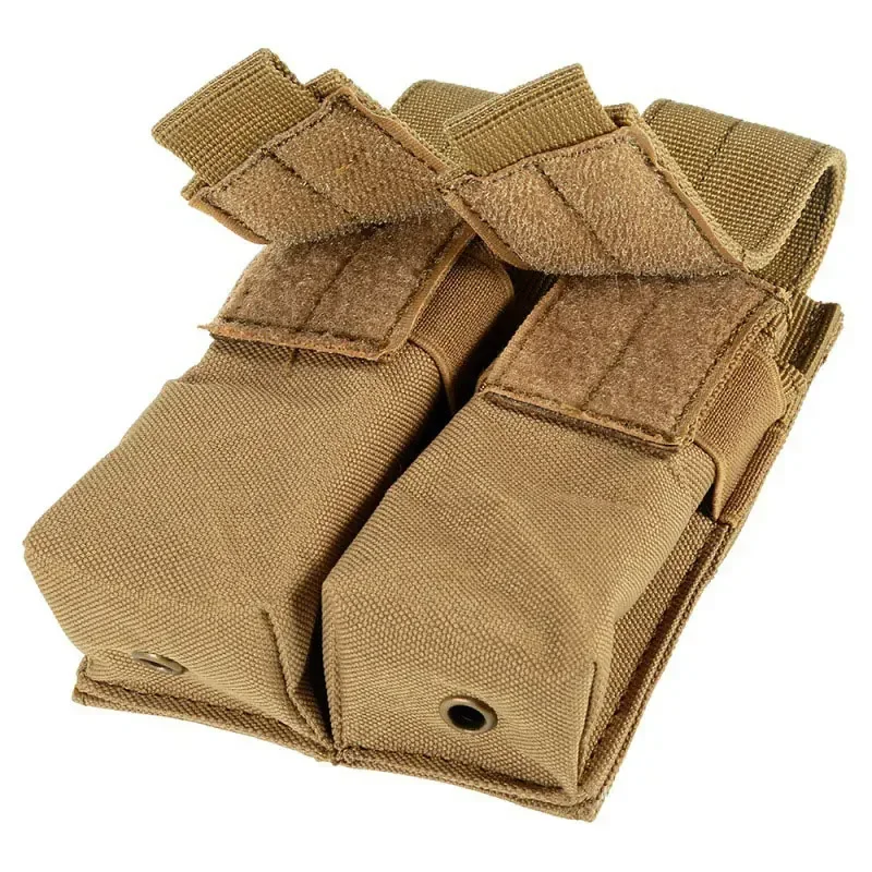 

Waist Pistol Hunting Gun Pouch Camping Bag Molle Mag 9mm Nylon Double Bag Accessory Tactical Magazine Military Pouch Flashlight