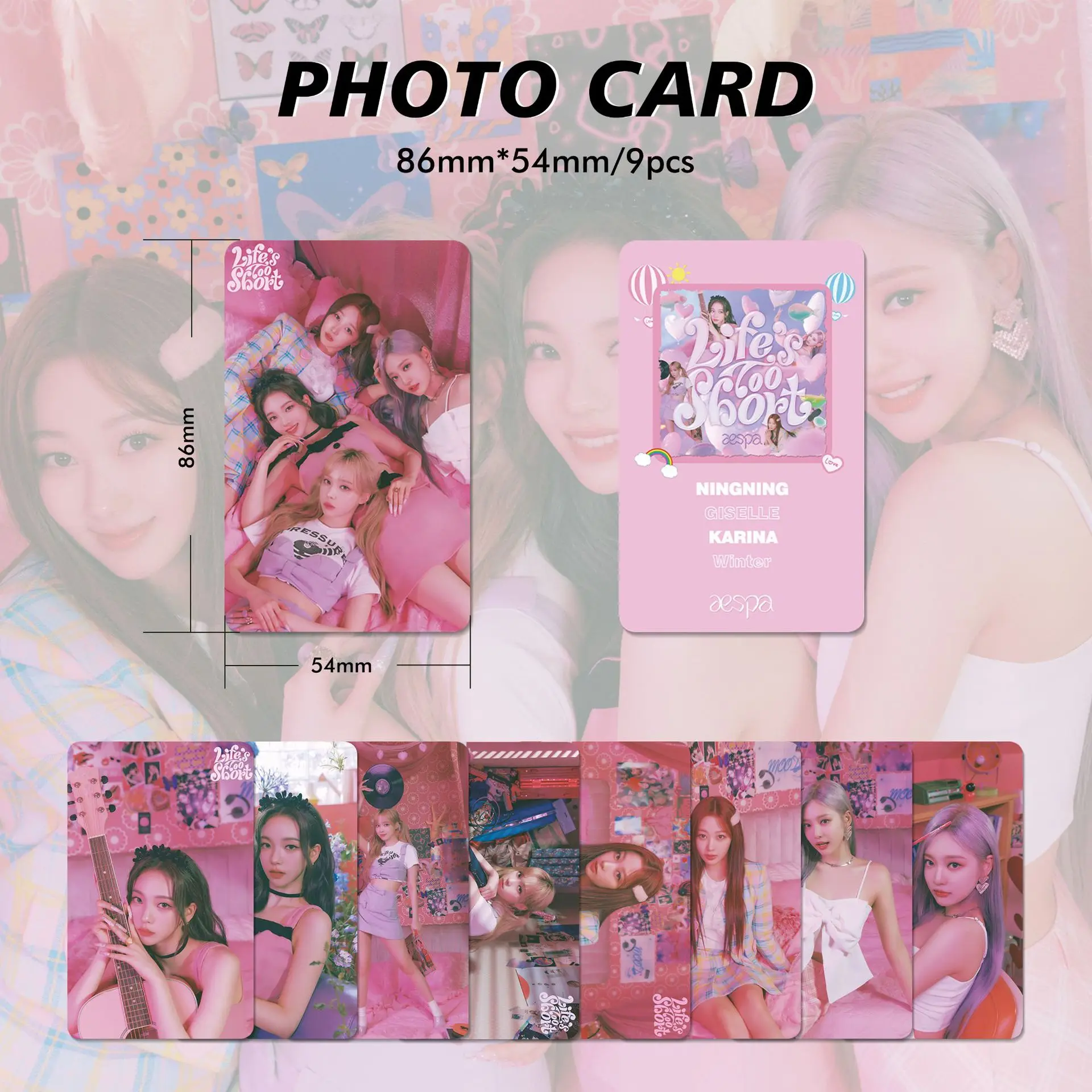 Kpop Aespa Life's Too Short Polaroid Lomo Crads коллекция фотокниг веера постер открытка фотографии