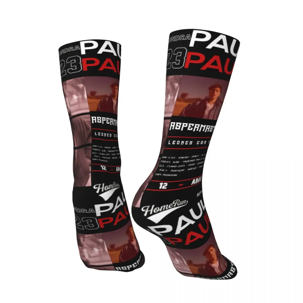 Rapper Paulo Londra Homerun Graphic Stockings Adults Men Socks Comfortable Korean Spring Running Non Slip Gift