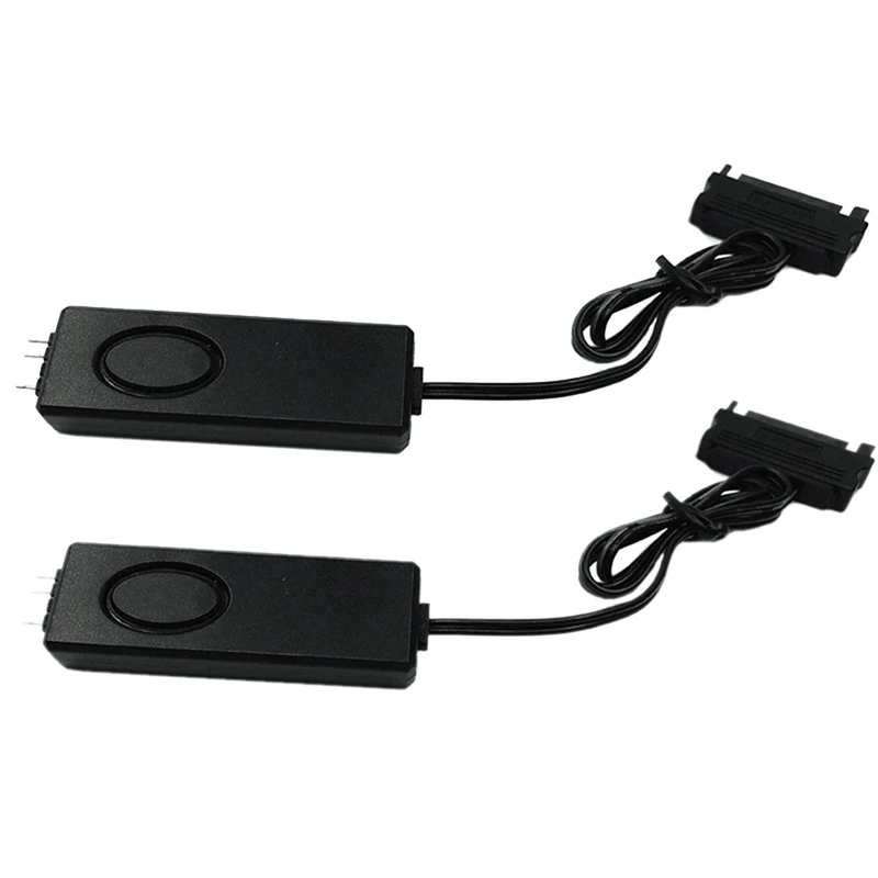

2X 5V 3Pin ARGB Controller SATA Pin Power Supply Desktop Computer Remote Control For 3Pin 5V Case LED Lighting