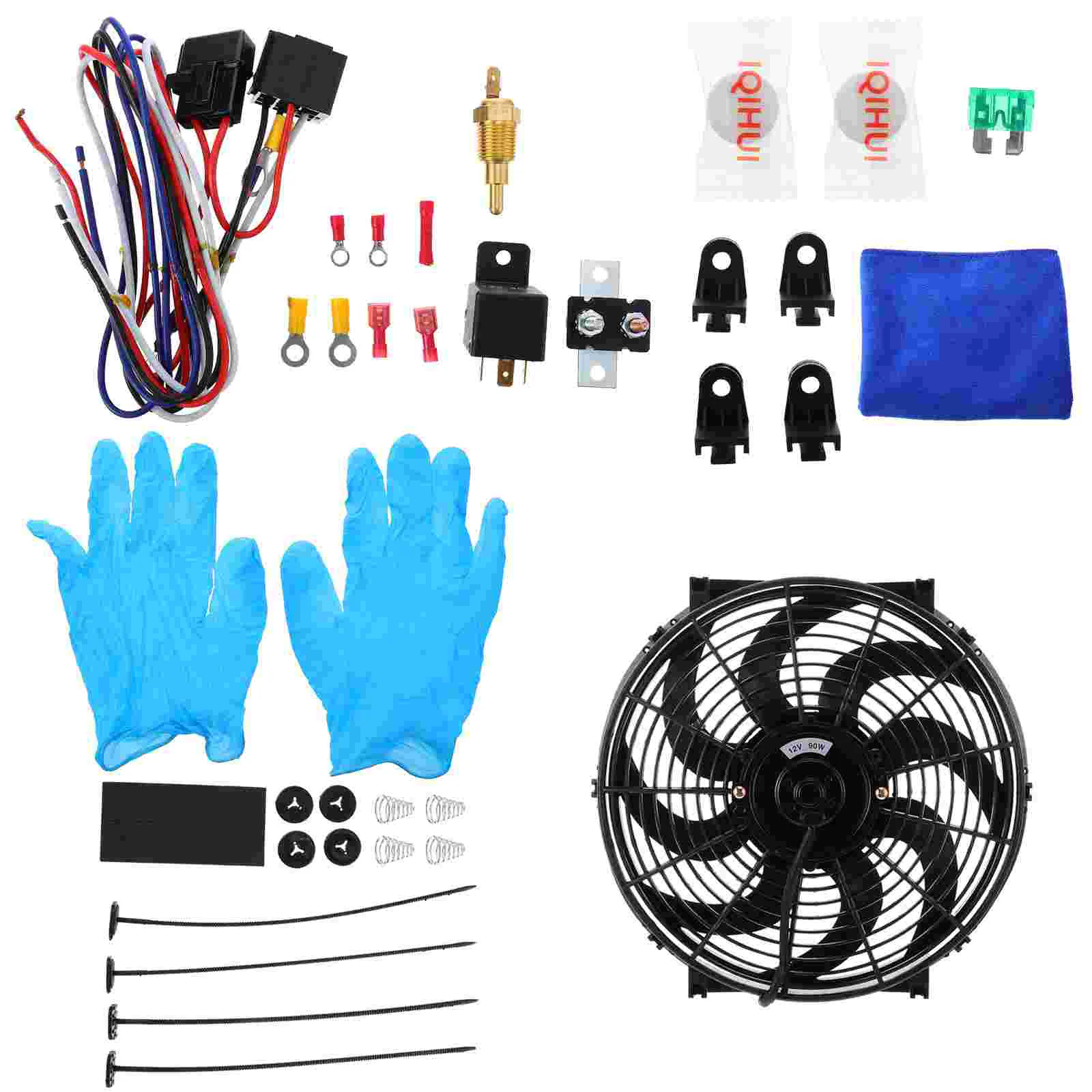 

1 Set Electric Radiator Engine Car Cooling Fitting Fan Mounting Kit Accessories