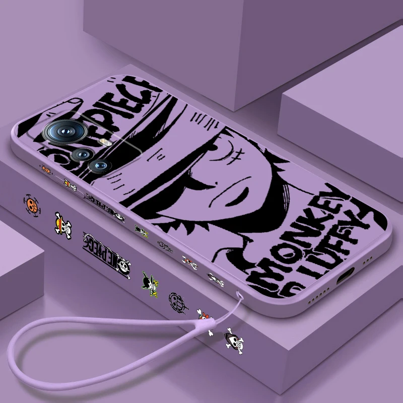Японская Слитная жидкая левая веревка Luffy Art Для Xiaomi Mi 14 13T 13 12T 12 11T 11i 11 A3 10T 10 9 Pro Lite