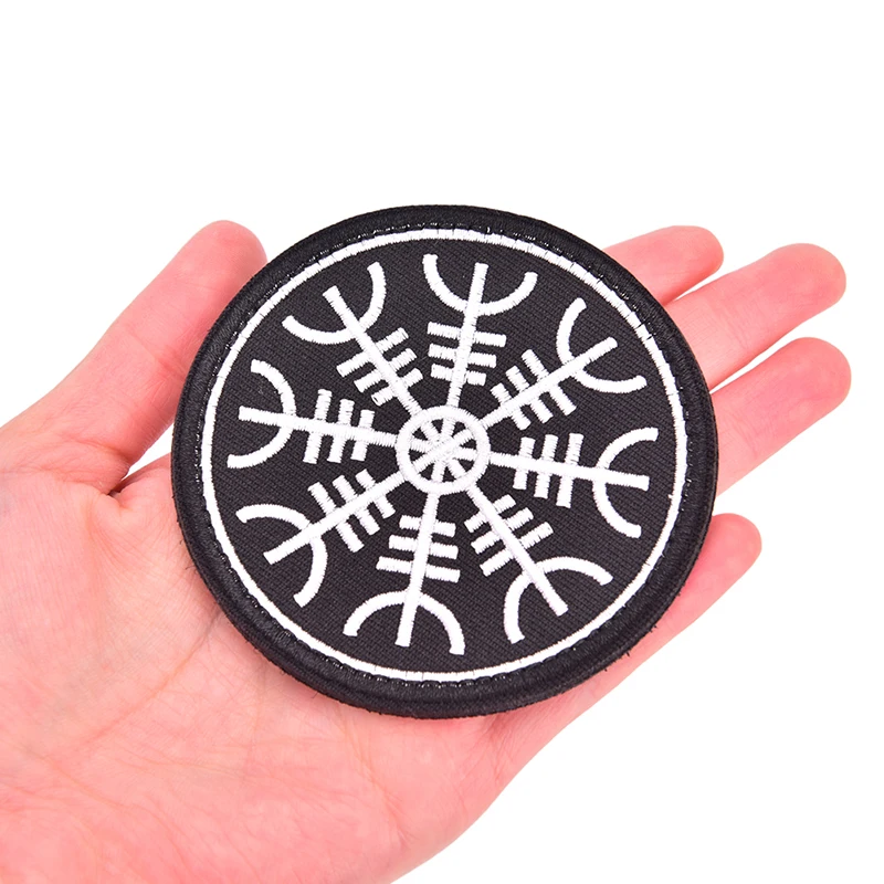 

1 шт. вышитый компас викингов Vegvisir, застежка на липучке, нашивка, значок «сделай сам», рукоделие, шитье