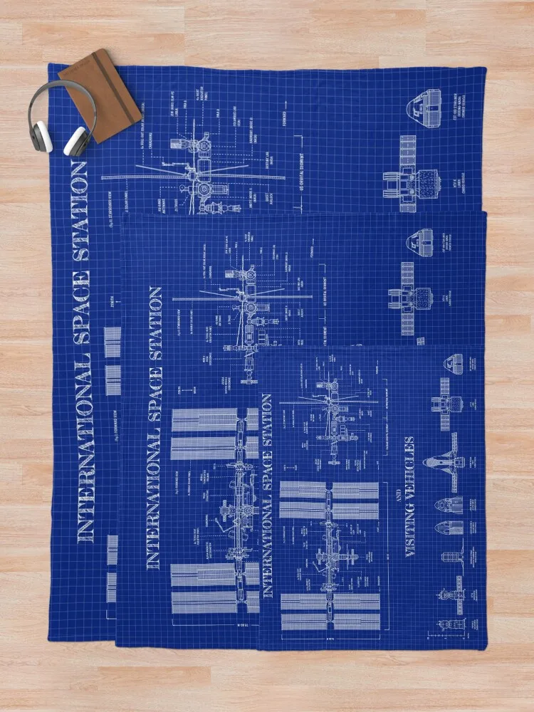 Одеяло Международная космическая станция (ISS) и транспортные средства для