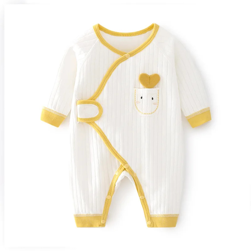 Baby Clothes Bodysuit Sweatshirt 100% Cotton Newborn Infant Toddler Long Sleeve Girls Boys Lace-up Onesie