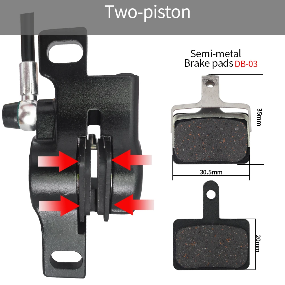 Набор гидравлических дисковых тормозов для электрического скутера akip