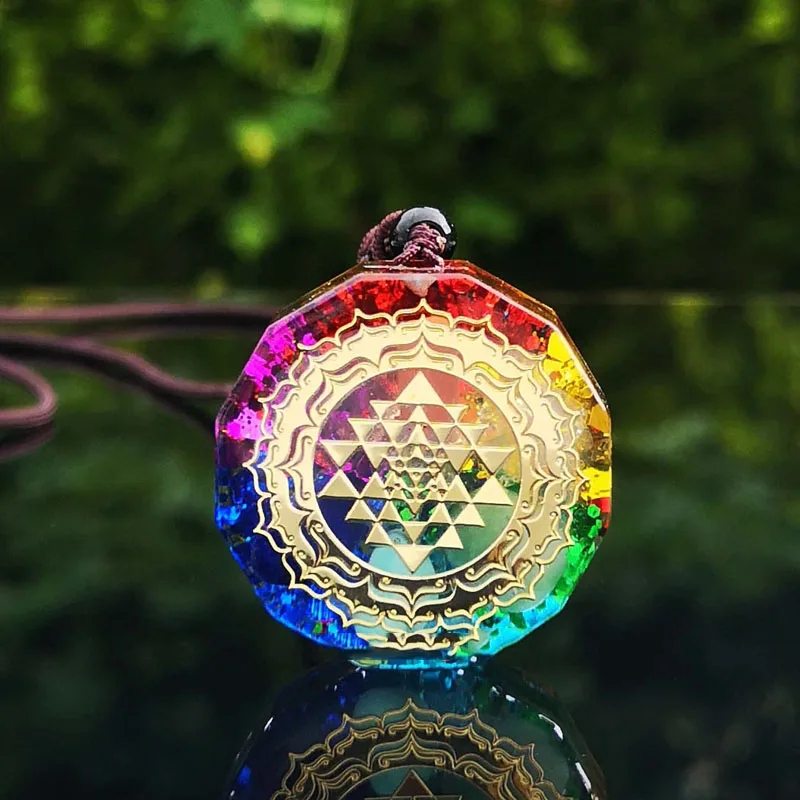 

Classic Healing Orgonite Chakra Necklaces For Men Women Natural Crystal Gravel Agate Pendant Necklace Fashion Jewelry GIfts