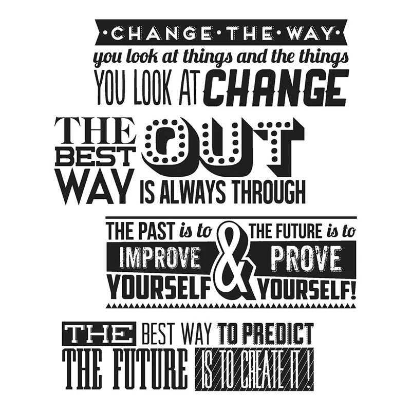 

14x20cm Motivation 2 Clear Stamps Phrase Sentiments Transparent Silicone Stamp/Seal for DIY Cards Scrapbooking/album Decorative