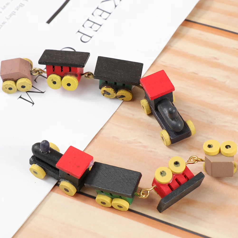 3 шт. дом поезд детские рождественские украшения деревянные топперы для торта