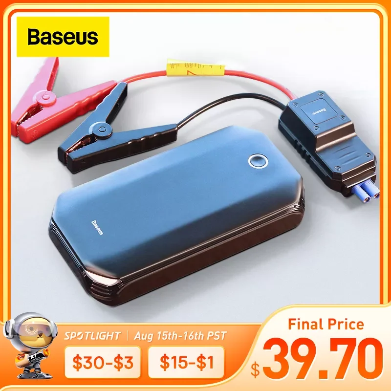 

NEW2023 Baseus Car Booster 800A Power Bank Battery Jump Starter 12V Auto Starting Device Charger Car Starter 8000mAh Emergency B