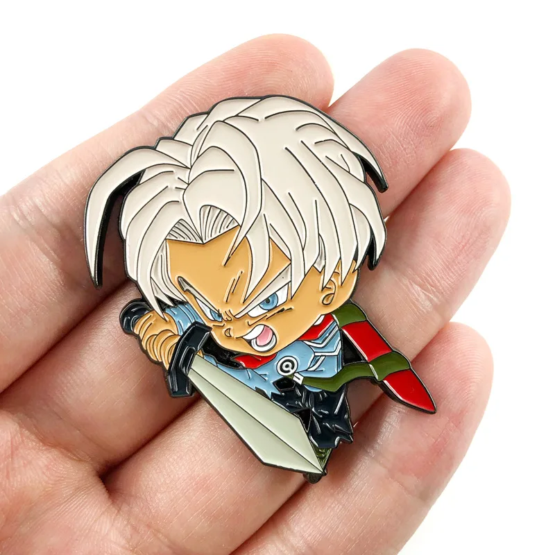 

Anime Dragon Ball Trunks Brooch Badge Shirt Lapel Pin Denim Jacket Suit Hat Backpack Metal Pin Jewelry Gift for Boyfriend